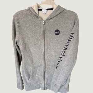Vineyard Vines French terry zip-up hoodie brand's whale logo chest size XL/16